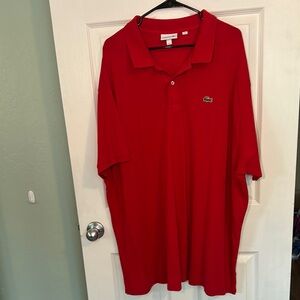 Lacoste Red Polo Shirt Classic Piqué